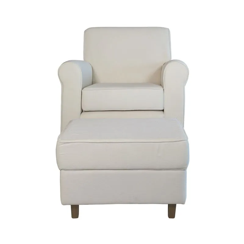 POLTRONA MECEDORA Y PUFF BREDA BLANCO 116 BOY