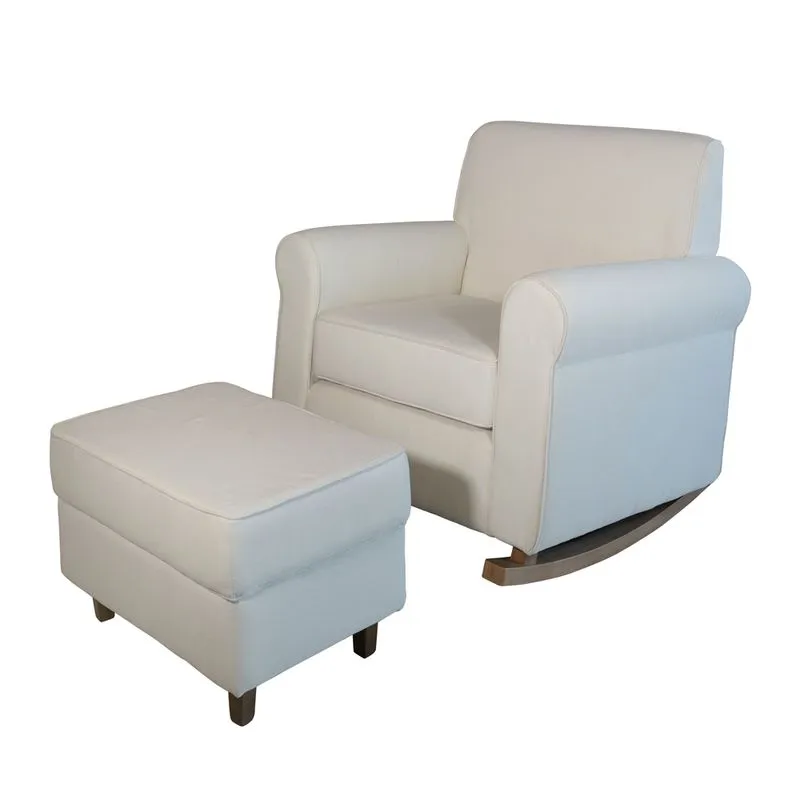 POLTRONA MECEDORA Y PUFF BREDA BLANCO 116 BOY