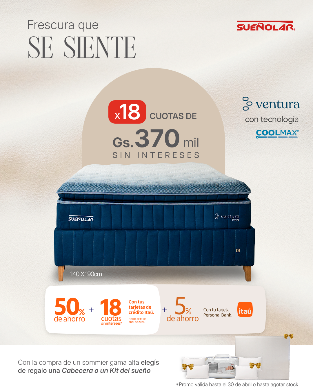 Sommier New Ventura Firme 140x190 cm