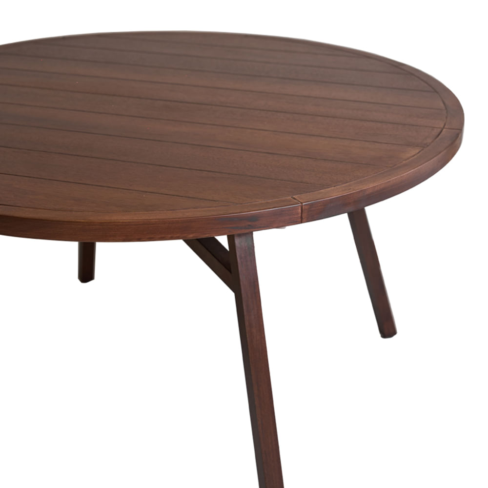 MESA COMEDOR CIRCULAR CLASICO 120 LUSTRE NOGAL