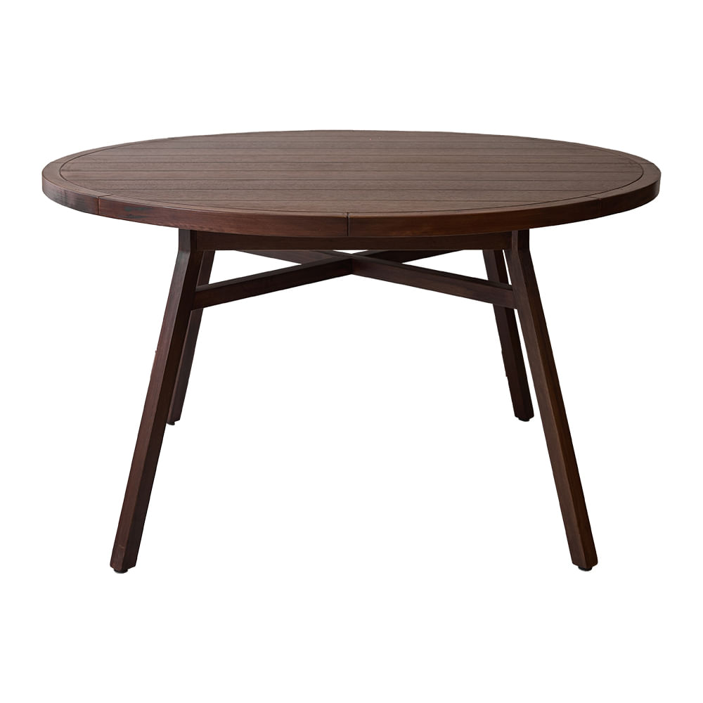 MESA COMEDOR CIRCULAR CLASICO 120 LUSTRE NOGAL