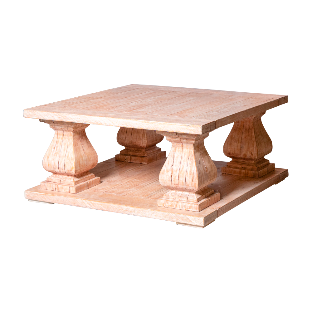 MESA CENTRO TRENTO 110X110 BLANCO ANTIQUE