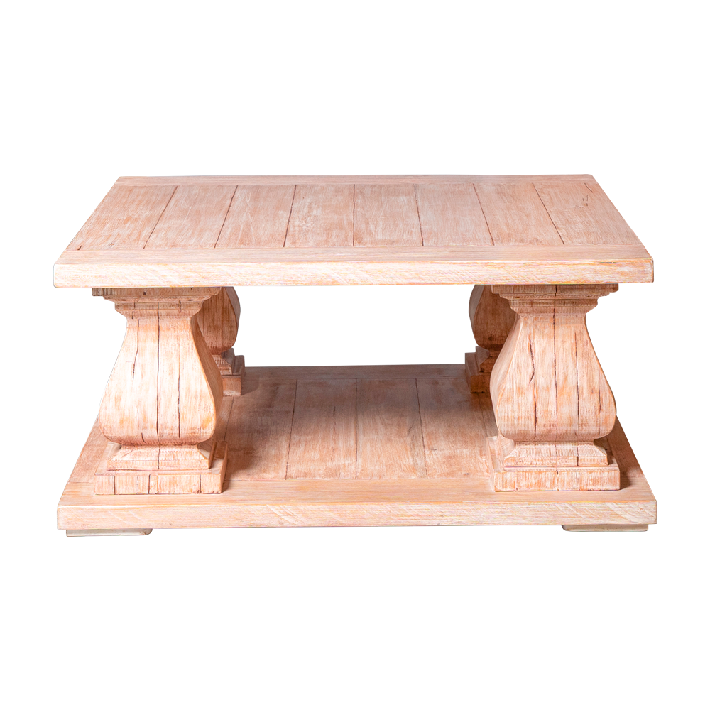 MESA CENTRO TRENTO 110X110 BLANCO ANTIQUE