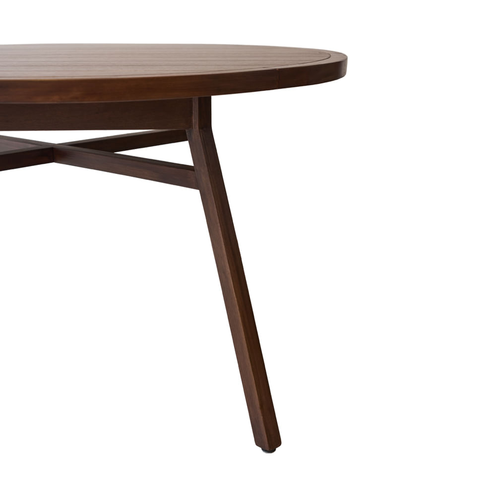 MESA COMEDOR CIRCULAR CLASICO 120 LUSTRE NOGAL